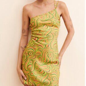 Psychedelic One-Shoulder Dress